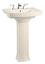 Kohler 24" Centerset Vitreous China Pedestal Bathroom Sink with 3 Pre Drilled Faucet Holes from the Archer Collection