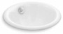 Kohler Iron Plains 12" Cast Iron Drop-In or Undermount Bathroom Sink with Overflow
