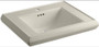 Kohler Memoirs Classic 27" Fireclay Pedestal Bathroom Sink with 1 Hole Drilled and Overflow