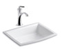 Kohler Archer 17-5/8" Undermount Bathroom Sink with Overflow and Devonshire Single Hole Bathroom Faucet with Pop-Up Drain Assembly