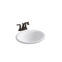 Kohler Devonshire 16-7/8" Undermount Bathroom Sink with Overflow and Devonshire Centerset Bathroom Faucet with Pop-Up Drain Assembly