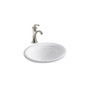 Kohler Devonshire 16-7/8" Undermount Bathroom Sink with Overflow and Devonshire Single Hole Bathroom Faucet with Pop-Up Drain Assembly