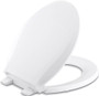 Kohler Cachet Q3 Round Closed-Front Toilet Seat with Quiet-Close Technology, Quick-Attach Hinges and Grip-Tight Bumpers