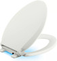 Kohler Cachet Elongated Closed Front Toilet Seat with Nightlight, Quiet-Close, and Grip-Tight