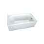 PROFLO 72" x 36" Alcove Soaking Bath Tub with Skirt and Right Hand Drain