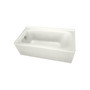 PROFLO 60" x 42" Alcove Soaking Bath Tub with Skirt and Left Hand Drain