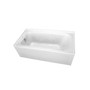 PROFLO 72" x 42" Alcove 8 Jet Whirlpool Bath Tub with Skirt and Left Hand Pump