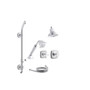 Kohler Margaux Thermostatic HydroRail Shower System with Single Function Shower Head, Hand Shower, Cross Handle Valve Trims