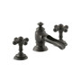 Kohler Artifacts Widespread Bathroom Faucet with Flume Spout and Cross Handles - Includes Metal Pop-Up Drain Assembly