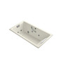 Kohler Tea-for-Two Collection 66" Undermount or Drop In Jetted Whirlpool Bath Tub with Reversible Drain