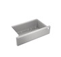 Kohler Cairn 35-11/16" Farmhouse Single Basin Stone Composite Kitchen Sink with Basin Rack