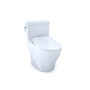 TOTO Aimes 1.28 GPF One Piece Elongated Chair Height Toilet with CeFiONtect - Slim SoftClose Seat Included - Cotton White