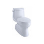 TOTO Carlyle II One Piece Elongated 1.28 GPF Toilet with Double Cyclone Flush System and Right Handed Trip Lever