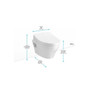 TOTO EP 1.28 GPF Dual Flush Wall Mounted Two Piece Elongated Chair Height Toilet with Washlet+ and Auto Flush - Seat Included