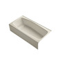 Kohler Villager Collection 60" Cast Iron Soaking Bathtub for Three Wall Alcove  Installations with Right Hand Drain