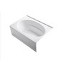 Kohler Windward Collection 60" Three Wall Alcove Soaking Bath Tub with Right Hand Drain