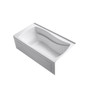 Kohler Mariposa Collection 66" Three Wall Alcove Soaking Bath Tub with Right Hand Drain