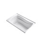 Kohler Mariposa Collection 60" Three Wall Alcove Soaking Bath Tub with Right Hand Drain and Textured Bottom