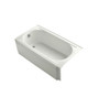 Kohler Memoirs Collection 60" Cast Iron Three Wall Alcove Soaking Bathtub with Left Hand Drain