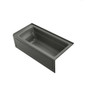 Kohler Archer 66" ExoCrylic Three-Wall Alcove Soaking Tub with Right Drain and Comfort Depth Design