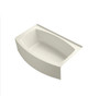 Kohler Expanse Collection 60" Three Wall Alcove Curved Integral Apron Bath Tub with Right Hand Drain