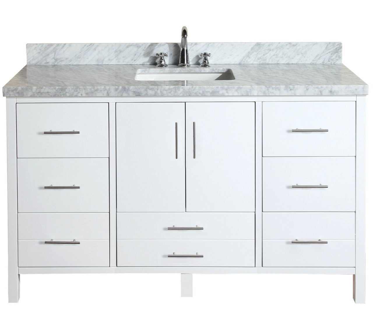 Ultra 60 inch White Single Sink Bathroom Vanity