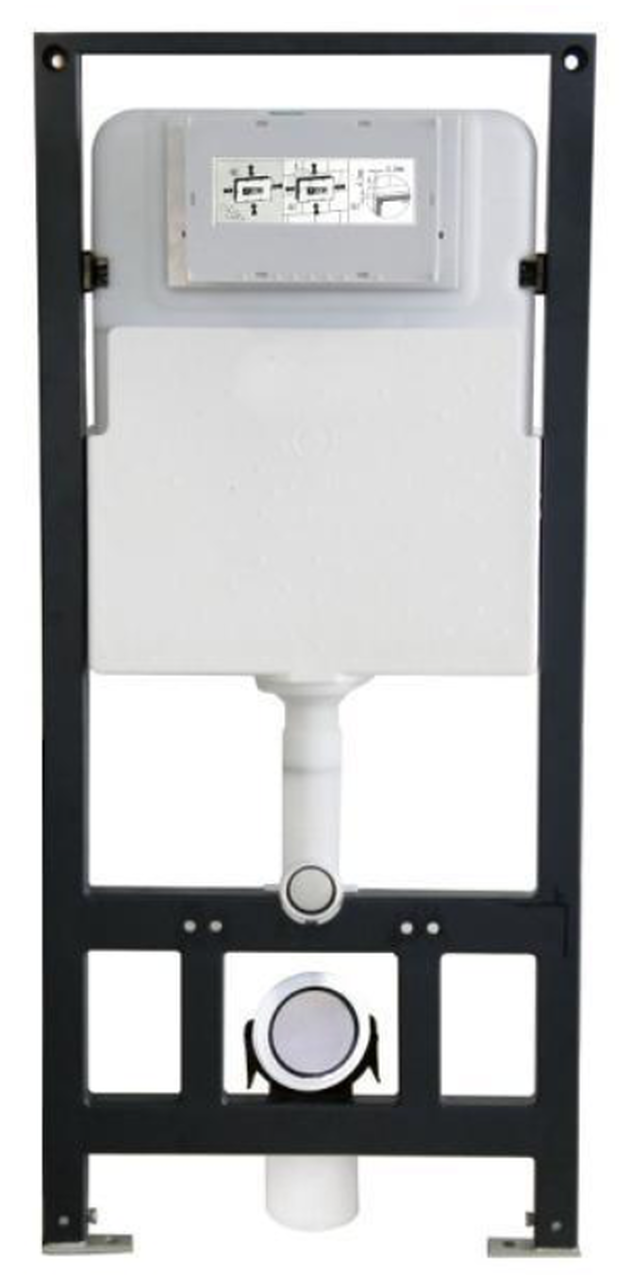 Bay Wallmount Toilet with In-Wall Carrier & Flush Trim
