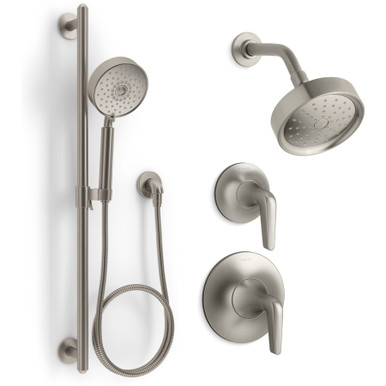 Kohler Purist Waschtischarmatur – Hoher Schwanenhals, Gebürstetes Nickel, Wassersparend