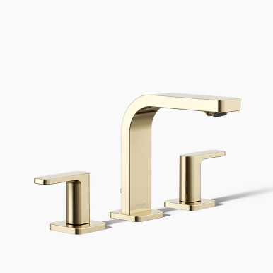 Kohler Parallel Widespread Bathroom Faucet 1.2 GPM Gold