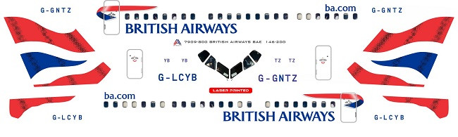 1 144 Scale Decal British Airways BAe146 200 1-144-scale-decal-british-airways-bae146-200