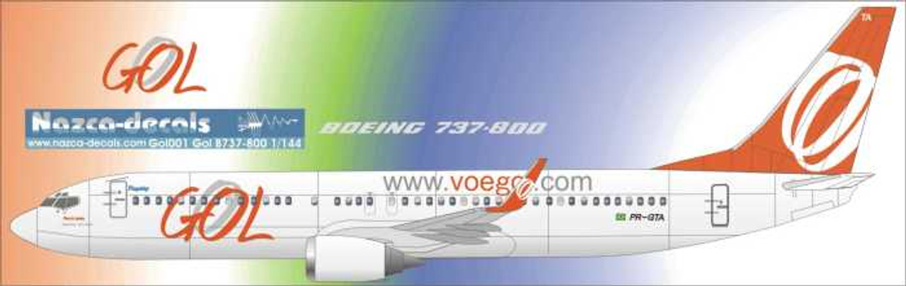 1/144 Scale Decal GOL 737-800