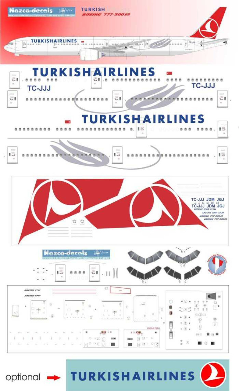 ターキッシュエアラインズ B777-300ER 1/200 ScaleModelStore.com :: Skymarks 1:200 - SKR740 - Turkish