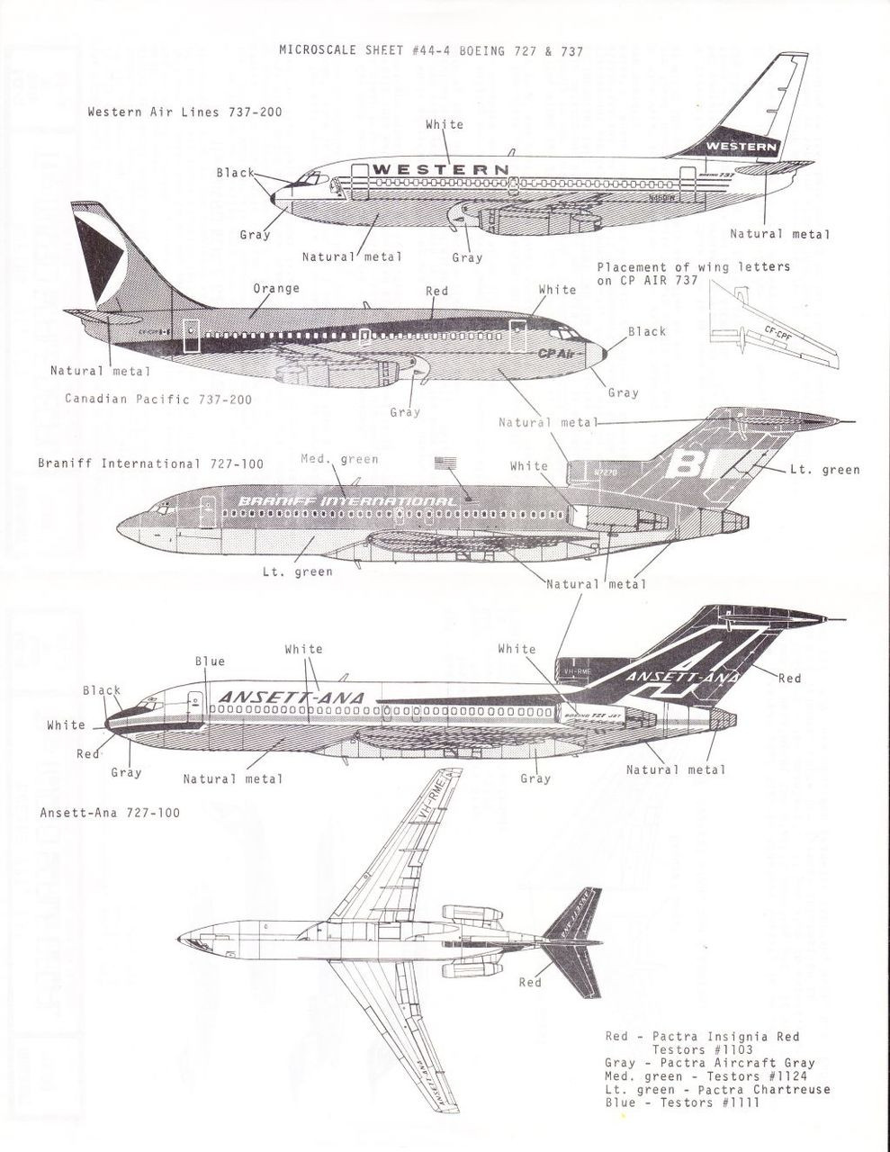 ANA R2D2livery(1/200) 1/200 Scale Decal Western / Ansetta-Ana 737 / CP Air