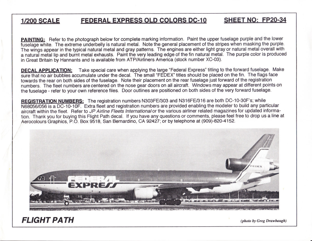 FedEx DC-10 1/200スケールモデル ScaleModelStore.com :: B Models 1:200 - B-DC10-FE-316 - FedEx