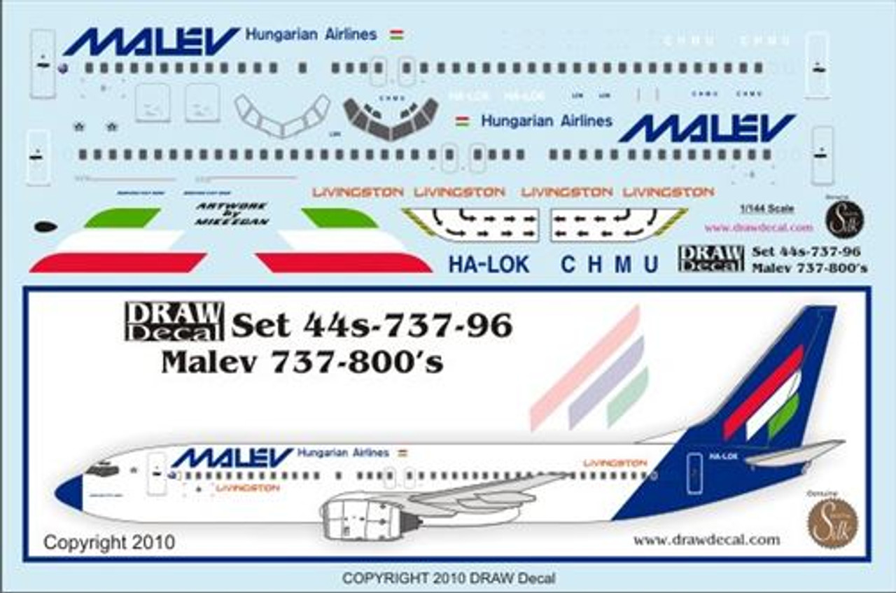 1/144 Scale Decal GOL 737-800