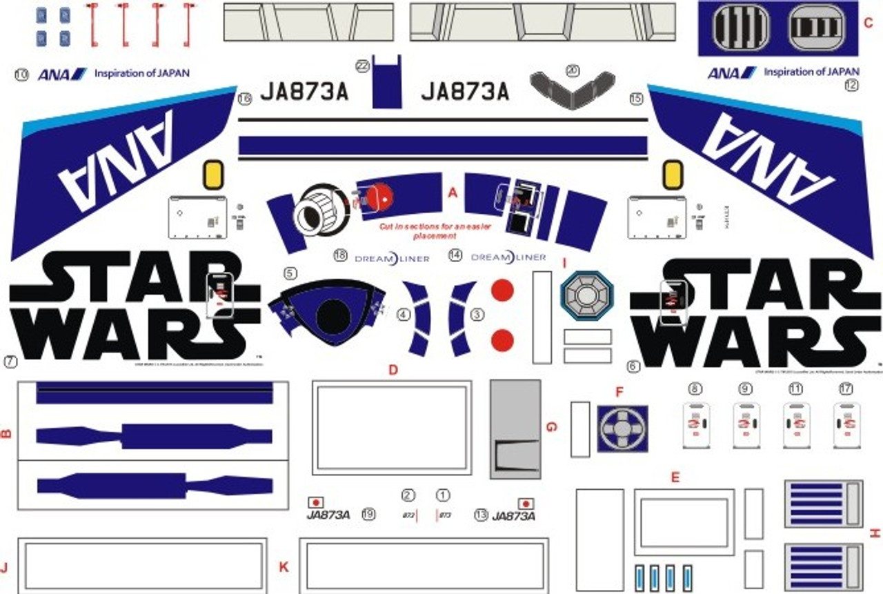 ANA R2D2livery（1/200） Amazon.com: Aviation ANA for Boeing B787-9 JA873A R2D2
