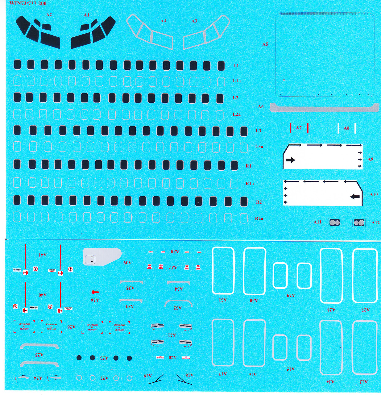 1/72 Scale Decal Pan Am 737-200 BILLBOARD