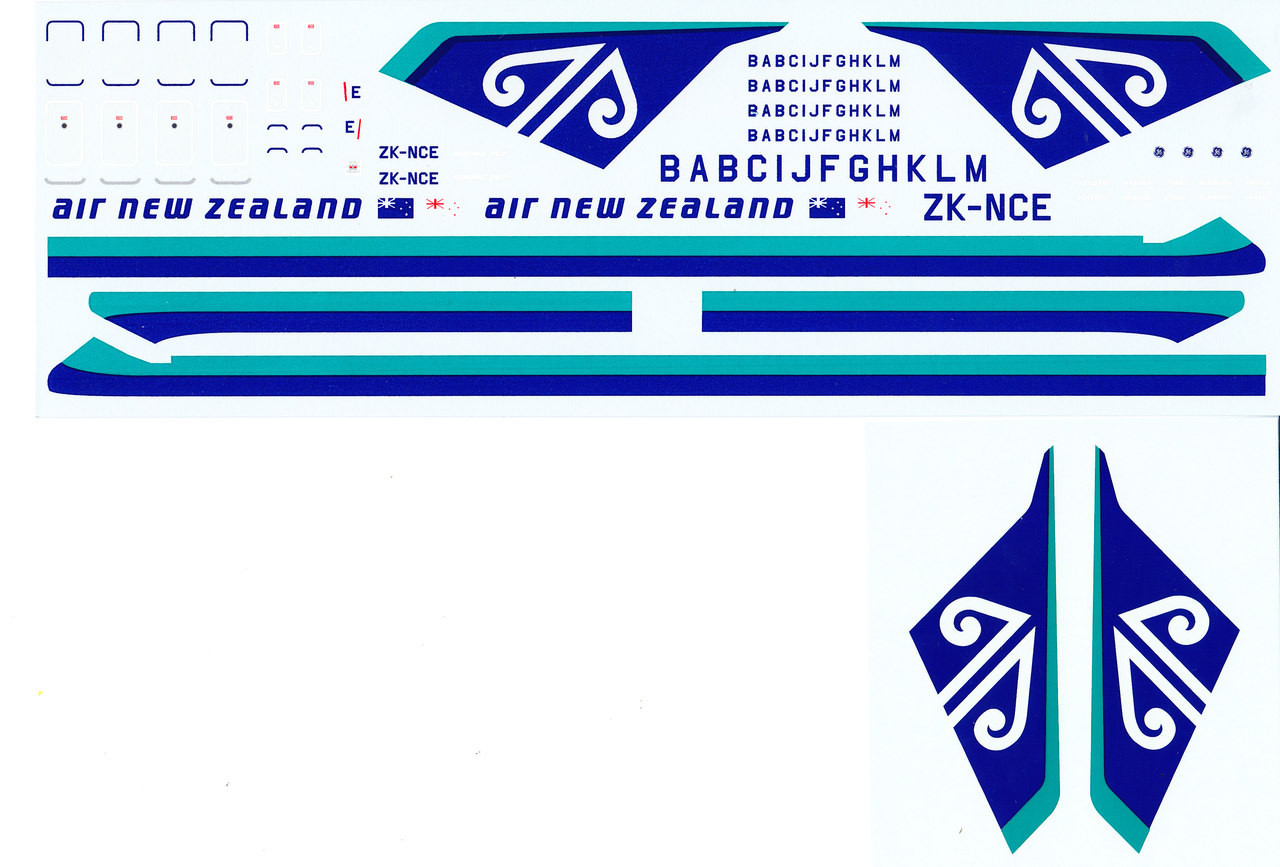 1/144 Scale Decal Air New Zealand 767