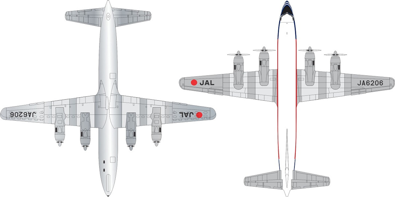 1/144 Scale Decal Japan Air Lines DC-6B