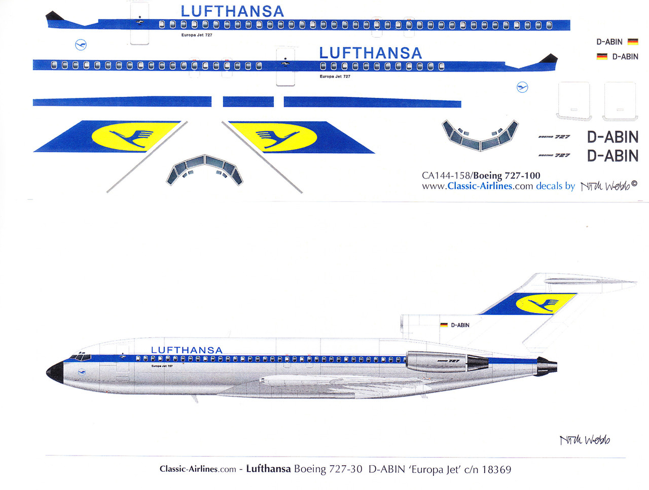 1⁄144 1/144 ゲルマニア航空 ボーイング 727-100 D-AHLS Revell 03946