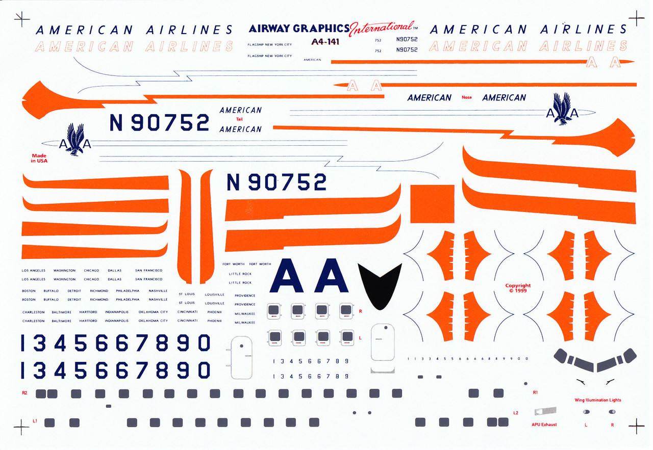 1/144 Scale Decal American Airlines DC-6B