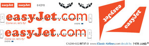 1/200 Scale Decal EasyJet 737-300
