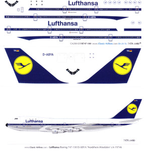 1/200 Scale Decal Lufthansa 747-100