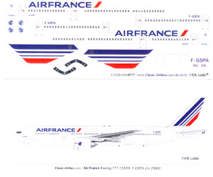 1/200 Scale Decal Air France 777 Latest