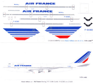 1/200 Scale Decal Air France 747-200 Experimental
