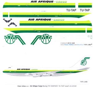 1/200 Scale Decal Air Afrique 747-200F