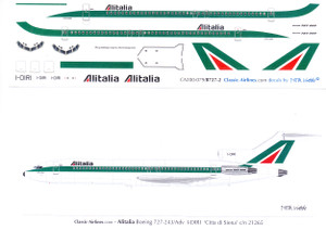 1/200 Scale Decal Alitalia 727-200