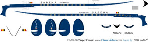 1/200 Scale Decal Sabena Super Constellation