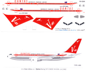 1/200 Scale Decal Qantas 767-200 Retro V-Jet