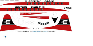 1/96 Scale Decal British Eagle Viscount 700